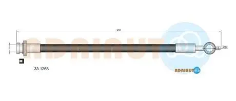 OPEL шланг гальмівний задн. Frontera A 92- ADRIAUTO 33.1268