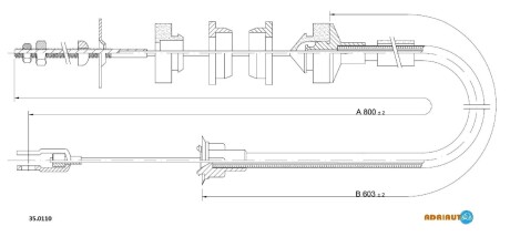 PEUGEOT трос зчеплення 309 1,1-1,3 85-88 ADRIAUTO 35.0110