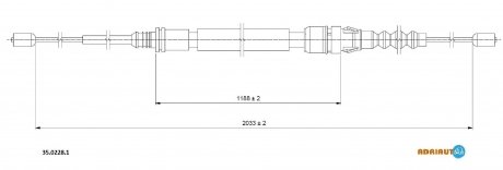 Трос остановочных тормозов ADRIAUTO 35.0228.1