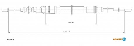 Трос остановочных тормозов ADRIAUTO 3502311