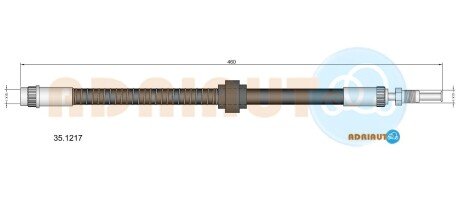 PEUGEOT шланг гальмівний передній 405 92- ADRIAUTO 35.1217