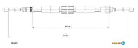 Трос остановочных тормозов ADRIAUTO 4102631