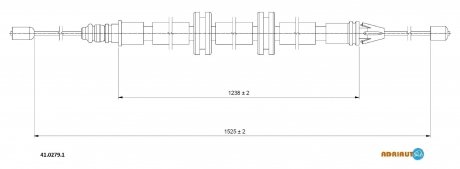 Трос остановочных тормозов ADRIAUTO 4102791