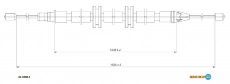 Трос остановочных тормозов ADRIAUTO 4102801