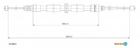 Трос остановочных тормозов ADRIAUTO 4102921
