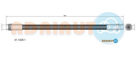 RENAULT шланг гальмів. задн. лів. MEGANE III, SCENIC III 08- ADRIAUTO 41.1229.1