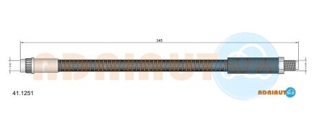 RENAULT шланг гальмів. передн. Clio II ADRIAUTO 41.1251