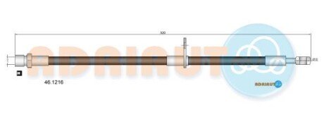 SUBARU гальмівний шланг передній прав. IMPREZA, LEGACY ІІІ 00- ADRIAUTO 46.1216