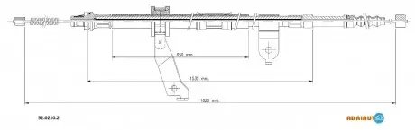 Трос остановочных тормозов ADRIAUTO 5202102