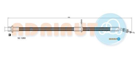 TOYOTA шланг гальмівний передн. лів. Avensis -00 ADRIAUTO 52.1260
