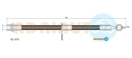 TOYOTA шланг гальмівний передн. пр.Yaris -05 ADRIAUTO 52.1275