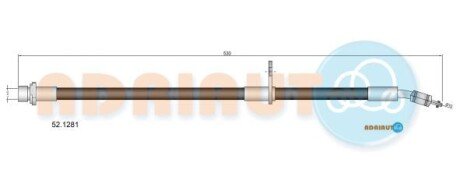 Шланг гальмівний передн. лівий TOYOTA Avensis -03 ADRIAUTO 52.1281 (фото 1)