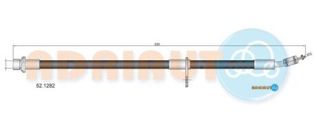 Шланг гальмівний передн. прав. TOYOTA Avensis -03 ADRIAUTO 52.1282
