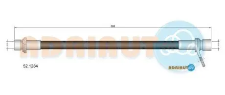 TOYOTA шланг гальмівний задн. пр. Avensis -03 ADRIAUTO 52.1284