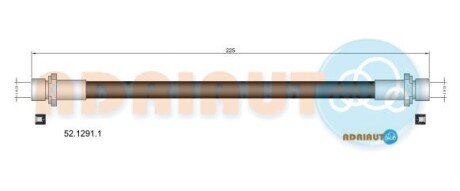 Шланг гальм. передн. лів. TOYOTA YARIS 06- ADRIAUTO 52.1291.1