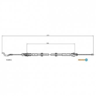 Трос остановочных тормозов ADRIAUTO 55.0205.1
