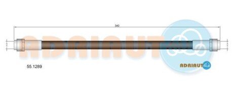 VW шланг гальм. задн. AMAROK 10- ADRIAUTO 55.1289