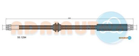 VW гальмівний шланг задній CADDY III 10- ADRIAUTO 55.1294