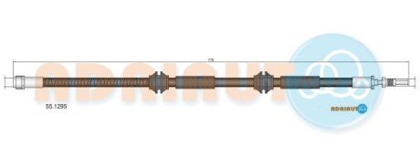 VW гальмівний шланг передній TOUAREG 02-, PORSCHE ADRIAUTO 55.1295