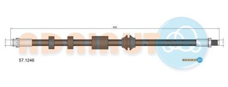 VOLVO шланг гальмів.передн.XC60 08- ADRIAUTO 57.1246