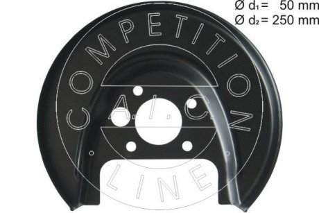 Захист диска гальмівного (заднього) (R) VW Golf IV/Skoda Octavia I/Rapid 96-19 AIC 54704