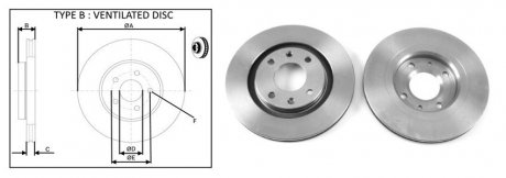 Диск гальмівний пров (кратно2шт) PEUGEOT 206 Хетчбек (2A/C) (08/98-) APPLUS APLUS 61341AP