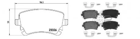 Колодка гальмівна задня AUDI A6 (4F2, C6) (04/04-06/11) APPLUS APLUS 71137BAAP