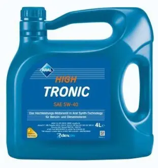 Олива моторна 5W-40 синтетика 4 л HighTronic C3 SN/CF ARAL 154FE7
