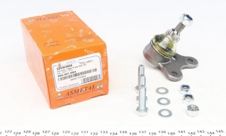 Опора кульова (передня/R) VW Polo/Lupo 94-05 ASMETAL 10VW2006