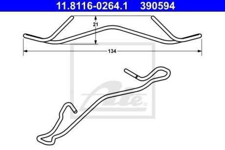 Комплект монтажных колодок ATE 11.8116-0264.1