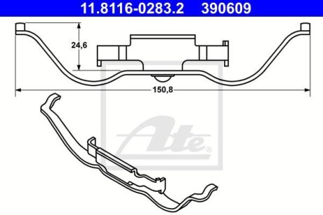 Комплект монтажных колодок ATE 11.8116-0283.2