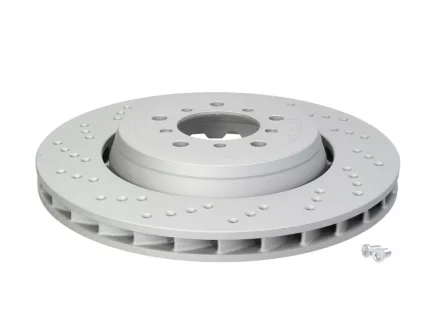 Диск гальмівний (передній) (L) BMW M3 (E46) 00-16 (345x28)) (з покриттям) (з отворами) (вент) ATE 24.0128-0208.2