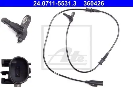 Датчик ABS (передній) MB Sprinter/VW Crafter 11- ATE 24071155313