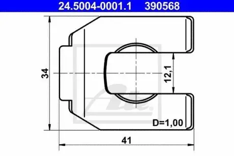 Кронштейн гальмівного шлангу ATE 24.5004-0001.1
