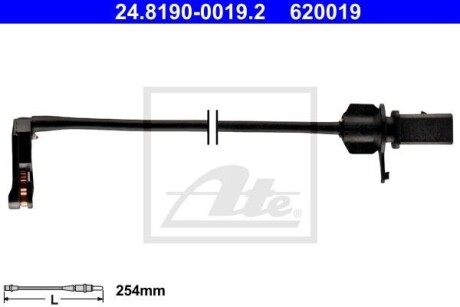 Датчик зносу колодок ATE 24.8190-0019.2