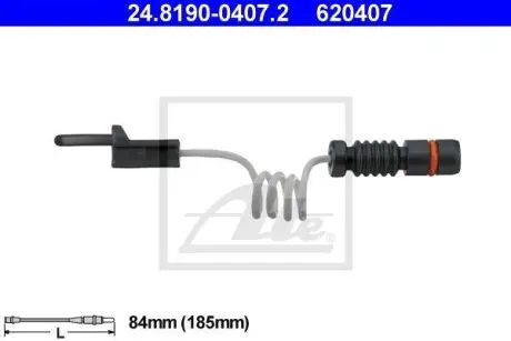 Датчик износа тормозных колодок (185 мм) MB Sprinter Vito VW LT 96- ATE 24.8190-0407.2