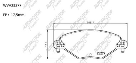 Колодки гальмівні передні дискові Citroen C5 2.0i; 16V; 2.0 HDi (00-) AUTOMOTOR France ABP2002