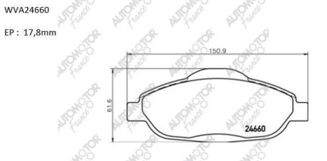 Колодки гальмівні барабанні Peugeot 308 1.4; 1.6 (07-) AUTOMOTOR France ABP4357