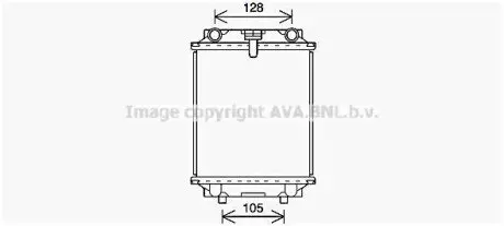 Радіатор охолодження двигуна Audi A1, A3 (12-20)/Seat Leon (13-20)/VW Jetta, Golf (10-20) 2.0 TSI, TFSI AVA AVA COOLING AI2415