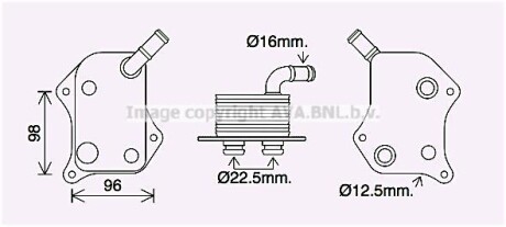 Радиатор масляный VW PASSAT (2001) 2.0 (выр-во AVA) AVA COOLING AI3414