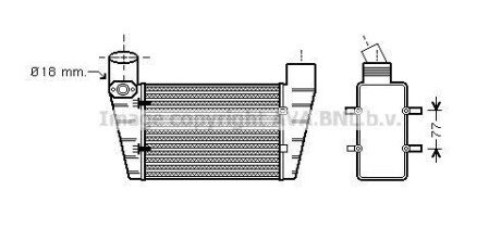 AVA Інтеркулер Audi A4/6,Passat 1.8T/1.9TDI 97- AVA COOLING AI4225