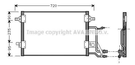 Конденсатор кондиционера AUDI A6/S6 (C5) (97-)(выр-во AVA) AVA COOLING AI5176