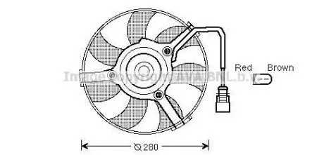Вентилятор радіатора AVA COOLING AI7516