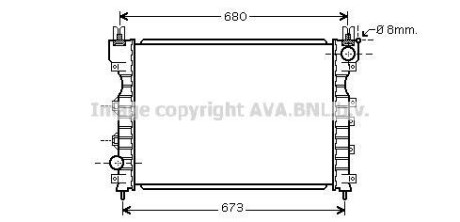 Радиатор охлаждения (613x458x32) Land Rover Freelander I 1.8-2.5 98-06 AVA COOLING AU2174