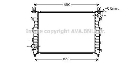 Радиатор охлаждения (613x458x32) Land Rover Freelander I 1.8-2.5 98-06 AVA COOLING AU2174