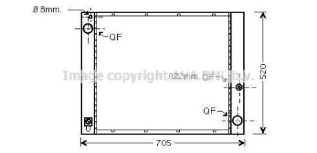 AVA LAND ROVER Радіатор охолодження двиг. Range Rover III 3.0d 02- AVA COOLING AU2183