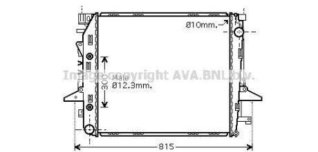 AVA LAND ROVER радіатор охолодження Discovery III,Range Rover Sport 4.0/4.4 04- AVA COOLING AU2198 (фото 1)