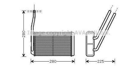 AVA LAND ROVER Радіатор опалення Freelander 98- AVA COOLING AU6177