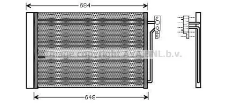 AVA LAND ROVER Радіатор кондиціонера (конденсатор) Range Rover III 3.0d/4.4 02- AVA COOLING AUA5182D