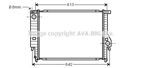 Радиатор BMW 324D/530/730 MT 85-94 (Ava) AVA COOLING BW2096